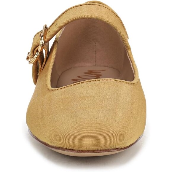 Sam Edelman Womens Mustard Polyester Closed Pointed Toe Ballet Flat Shoes - Picture 2 of 6